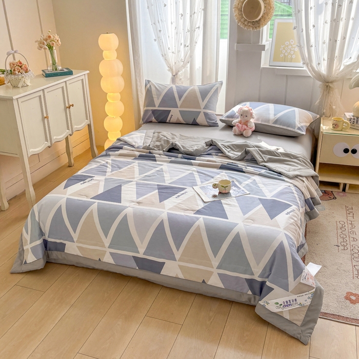 91家纺网 家纺一手货源 找家纺 羽梦家纺 2026新款新疆棉花全棉夏凉被被子被芯悠然海岸