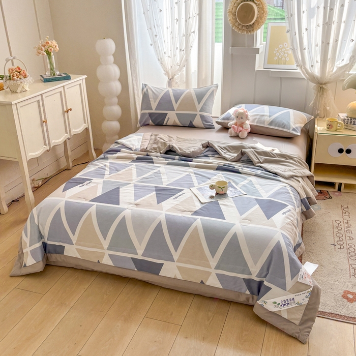 91家纺网 家纺一手货源 找家纺 羽梦家纺 2026新款新疆棉花全棉夏凉被被子被芯悠然海岸