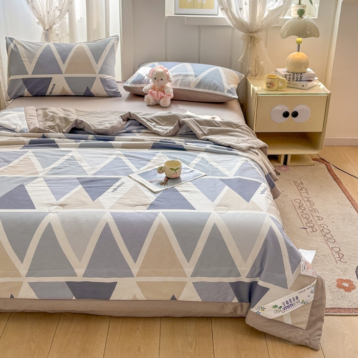 91家纺网 家纺一手货源 找家纺 羽梦家纺 2026新款新疆棉花全棉夏凉被被子被芯悠然海岸