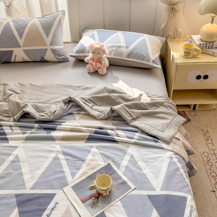 91家纺网 家纺一手货源 找家纺 羽梦家纺 2026新款新疆棉花全棉夏凉被被子被芯悠然海岸