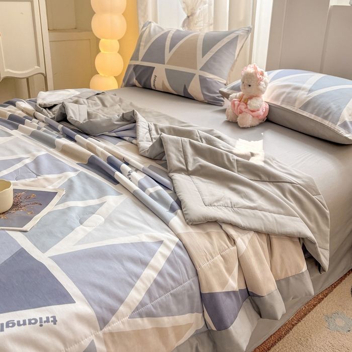 91家纺网 家纺一手货源 找家纺 羽梦家纺 2026新款新疆棉花全棉夏凉被被子被芯悠然海岸