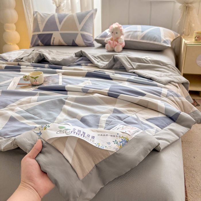 91家纺网 家纺一手货源 找家纺 羽梦家纺 2026新款新疆棉花全棉夏凉被被子被芯悠然海岸