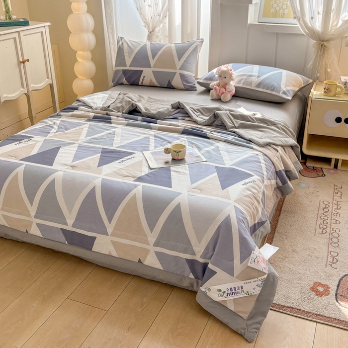 91家纺网 家纺一手货源 找家纺 羽梦家纺 2026新款新疆棉花全棉夏凉被被子被芯悠然海岸