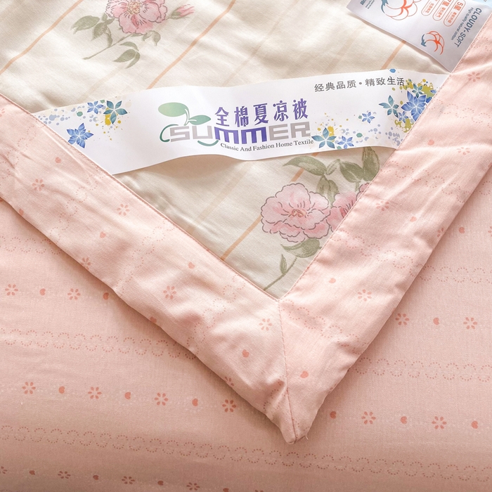 91家纺网 家纺一手货源 找家纺 羽梦家纺 2026新款新疆棉花全棉夏凉被被子被芯芸雅花开