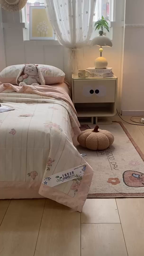 91家纺网 家纺一手货源 找家纺 羽梦家纺 2026新款新疆棉花全棉夏凉被被子被芯芸雅花开