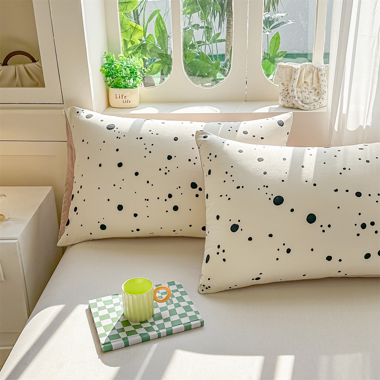 91家纺网 家纺一手货源 找家纺 招财星家纺 2026新款A类水洗棉皱绉纱夏被空调被印花夏凉被子被芯（带质检报告买家秀） 墨点