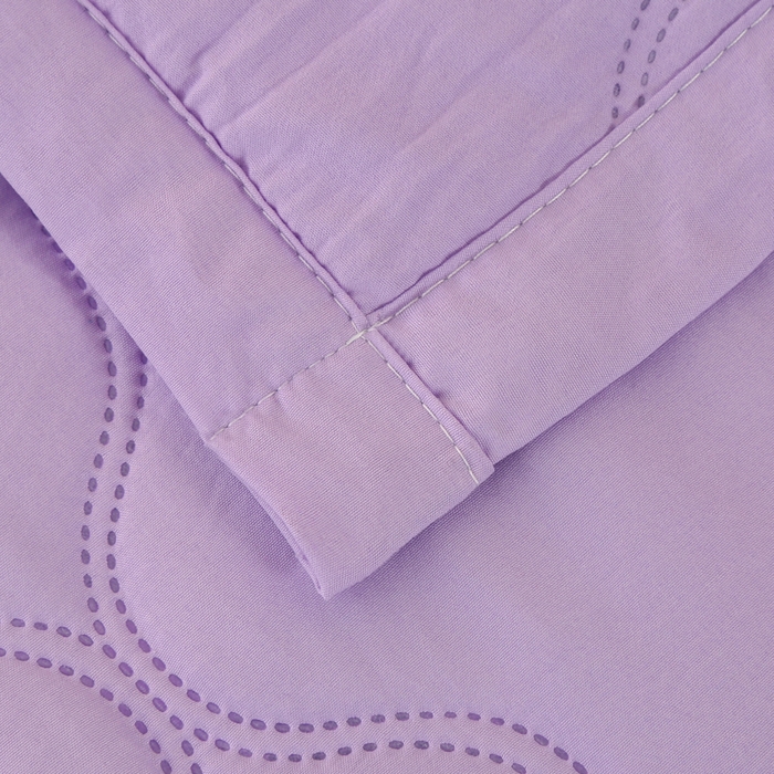 91家纺网 家纺一手货源 找家纺 悦织湾家纺 2026新款超声波夏被纯色水洗棉夏凉被批发赠品礼品被供货 夏被-紫