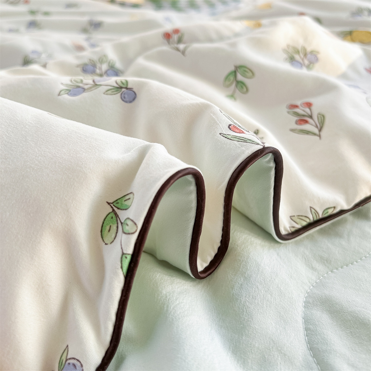 91家纺网 家纺一手货源 找家纺 招财星家纺 2026新款A类水洗棉皱绉纱夏被空调被印花夏凉被子被芯（带质检报告买家秀） 柠檬女孩