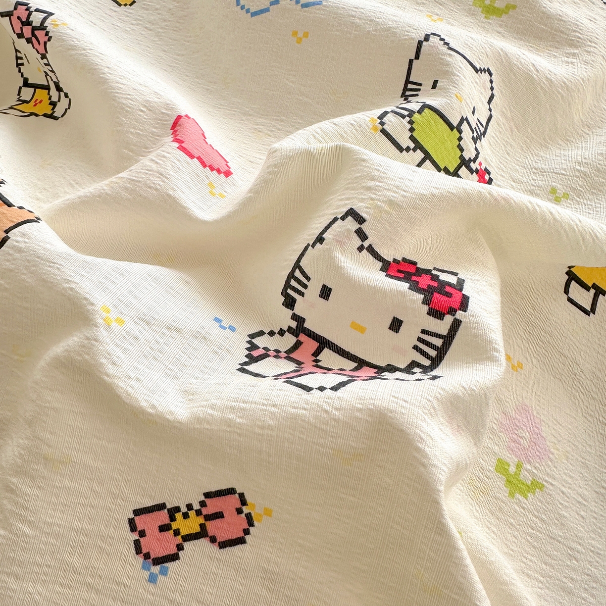 91家纺网 家纺一手货源 找家纺 壹和 2026新款A类云感花边款双层纱床盖款和床单款四件套单床盖单被套 像素凯蒂