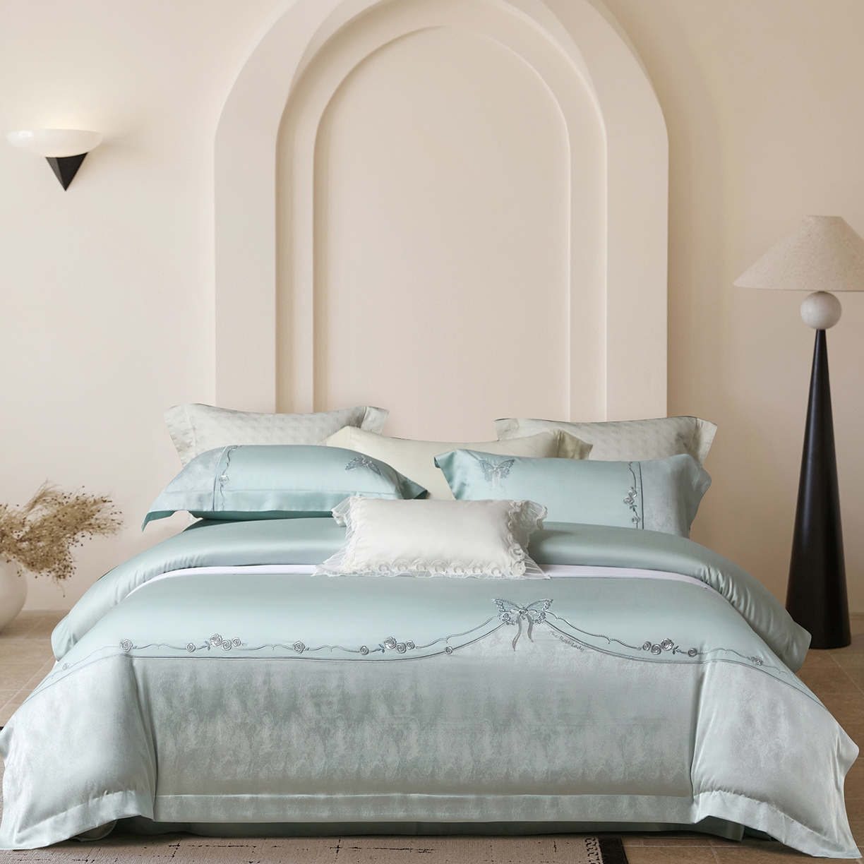 91家纺网 家纺一手货源 找家纺 （总）蒂爵 2026新款天丝棉提花四件套  羽梦系列