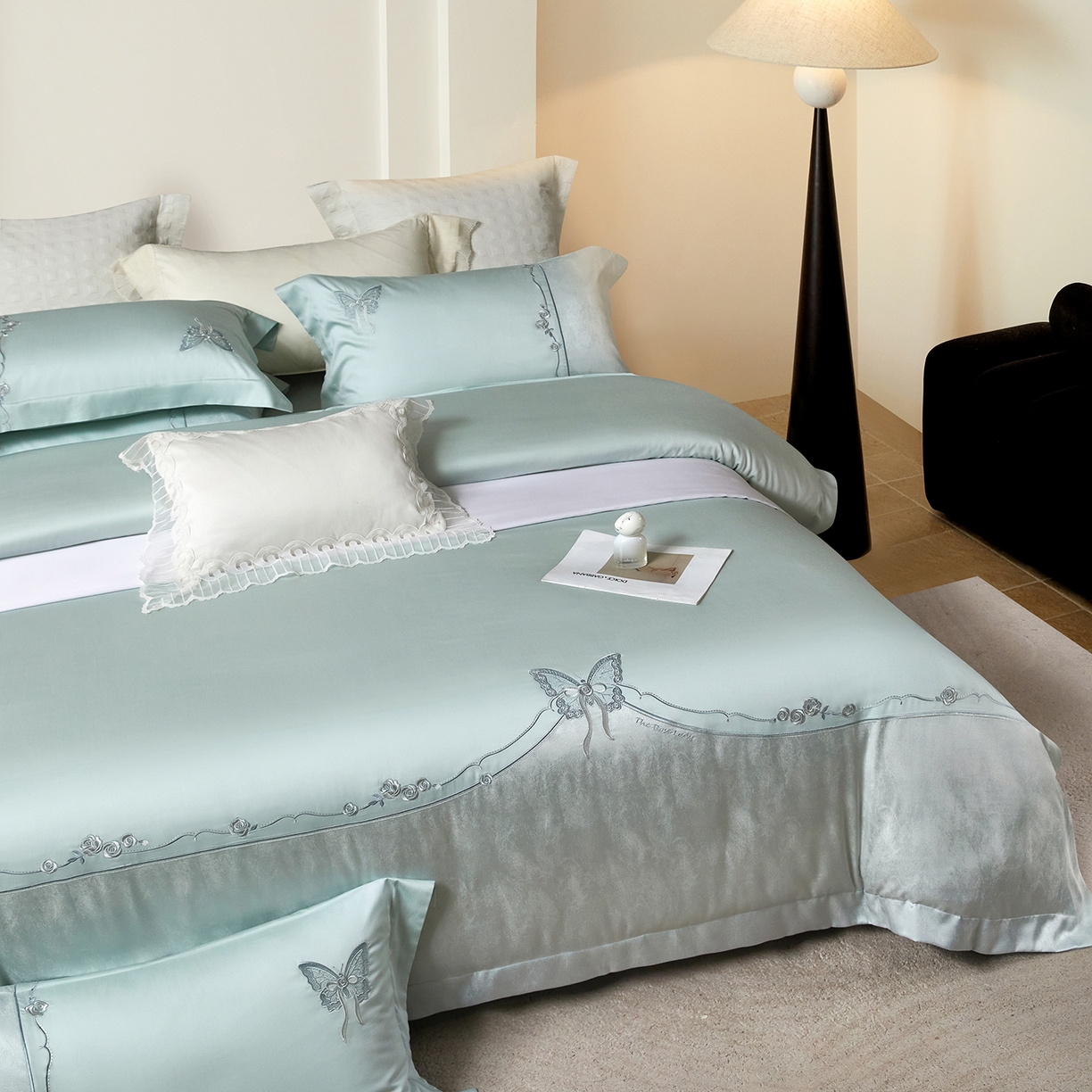 91家纺网 家纺一手货源 找家纺 （总）蒂爵 2026新款天丝棉提花四件套  羽梦系列