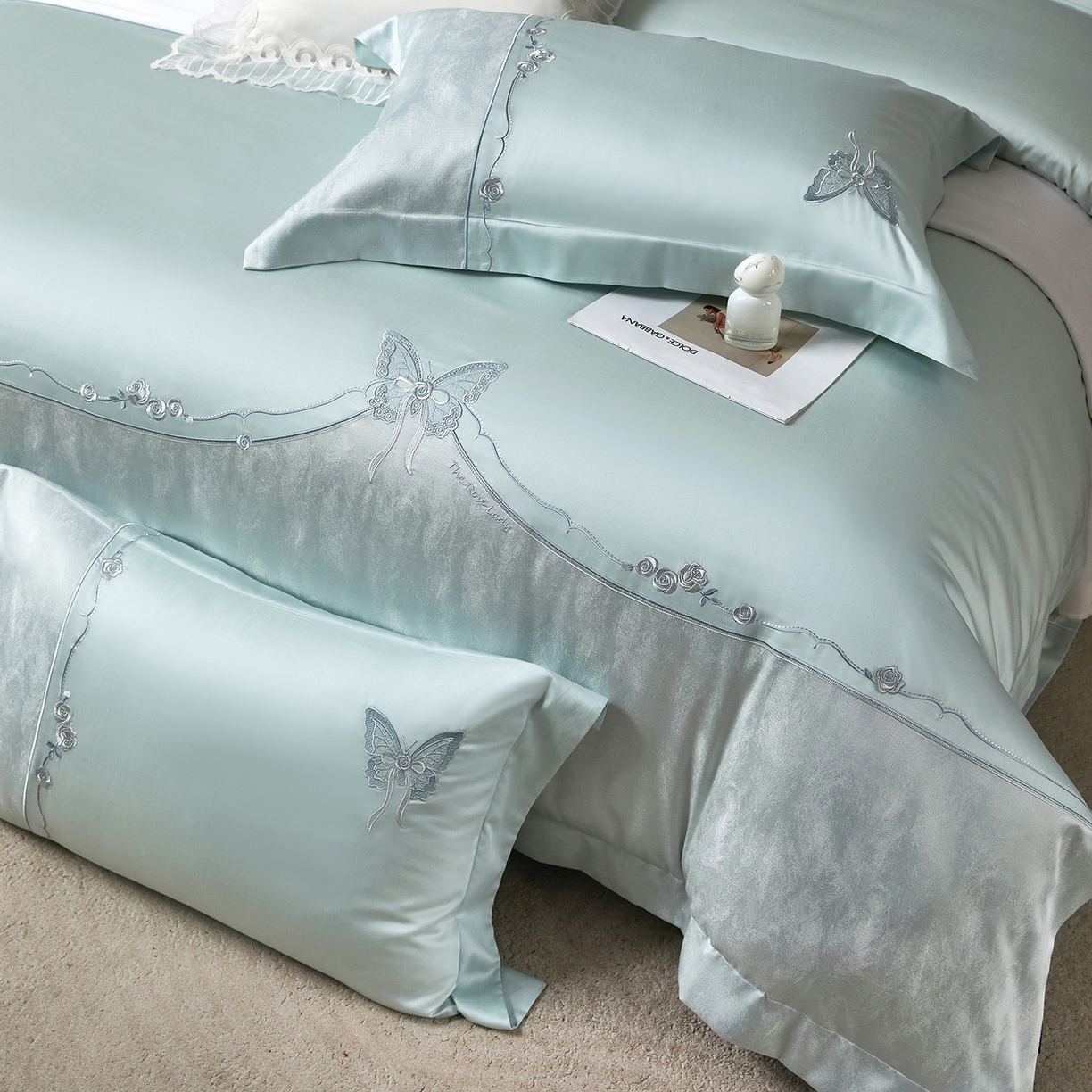 91家纺网 家纺一手货源 找家纺 （总）蒂爵 2026新款天丝棉提花四件套  羽梦系列