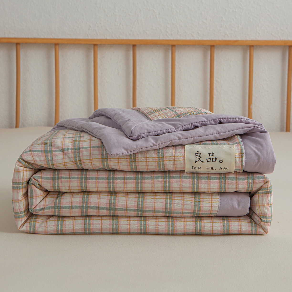 宜梦家居 2026新款水洗双层纱夏被 威尼斯紫