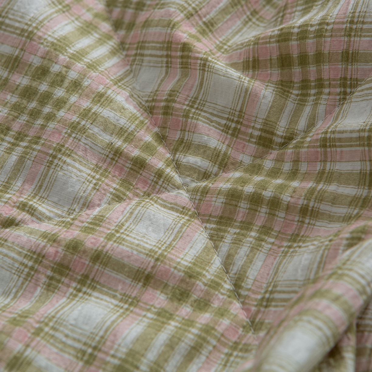 91家纺网 家纺一手货源 找家纺 宜梦家居 2026新款水洗双层纱夏被 雅绿