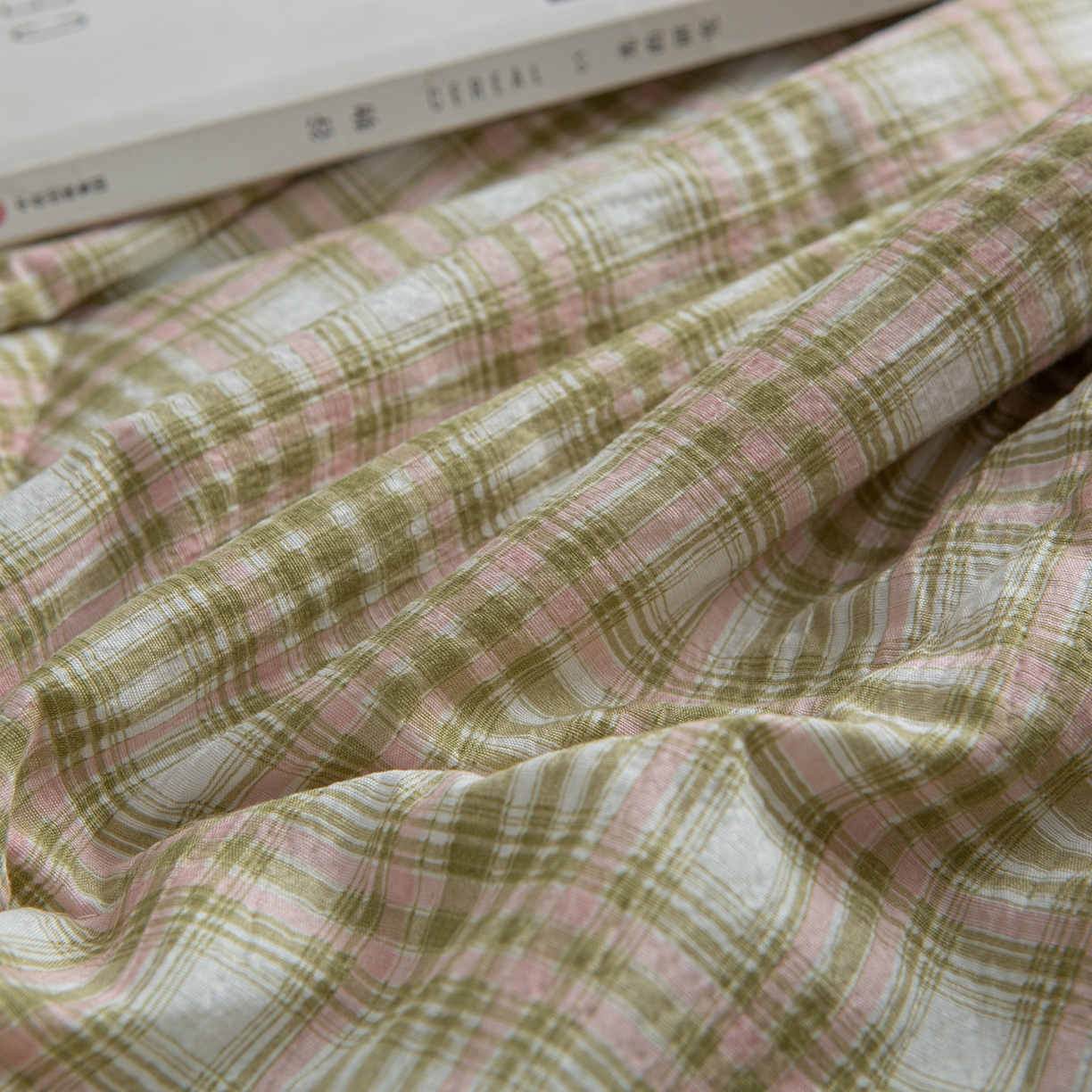 91家纺网 家纺一手货源 找家纺 宜梦家居 2026新款水洗双层纱夏被 雅绿