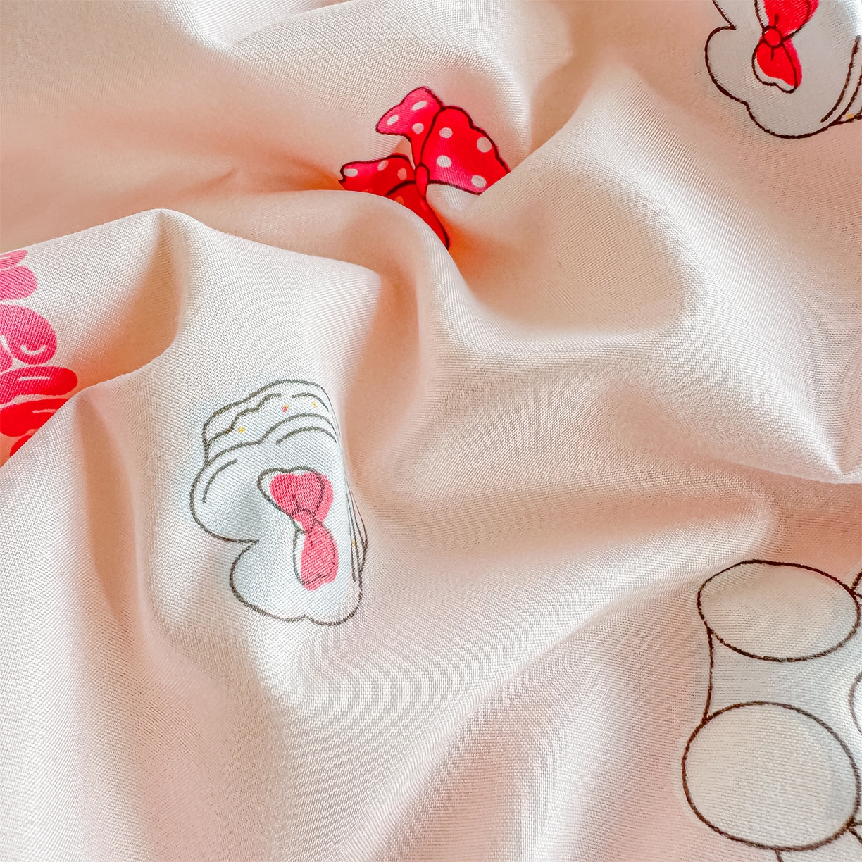 91家纺网 家纺一手货源 找家纺 招财星家纺 2026新款A类水洗棉皱绉纱夏被空调被印花夏凉被子被芯（带质检报告买家秀） 桃粉凯蒂猫