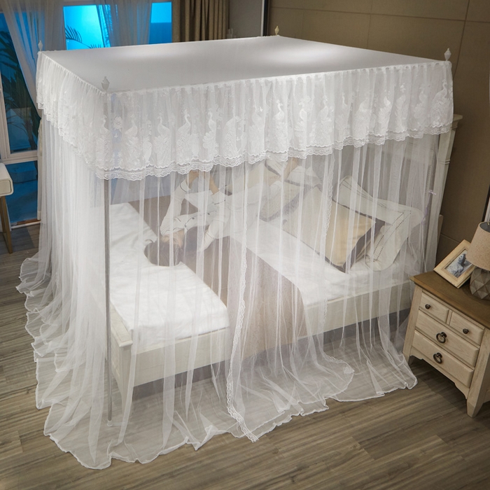 91家纺网 家纺一手货源 找家纺 （总）舞夜盛世 2026新款三开门落地蚊帐宫廷风-华尔兹