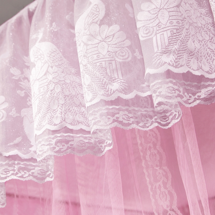 91家纺网 家纺一手货源 找家纺 舞夜盛世 2026新款三开门落地蚊帐宫廷风-华尔兹 华尔兹-粉色 22mm