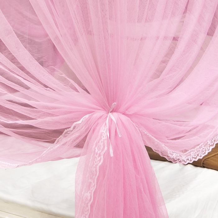 91家纺网 家纺一手货源 找家纺 舞夜盛世 2026新款三开门落地蚊帐宫廷风-华尔兹 华尔兹-粉色 22mm