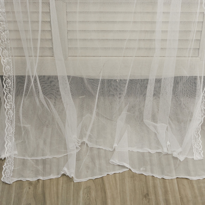 91家纺网 家纺一手货源 找家纺 舞夜盛世 2026新款三开门落地蚊帐宫廷风-华尔兹 华尔兹-白色 22mm