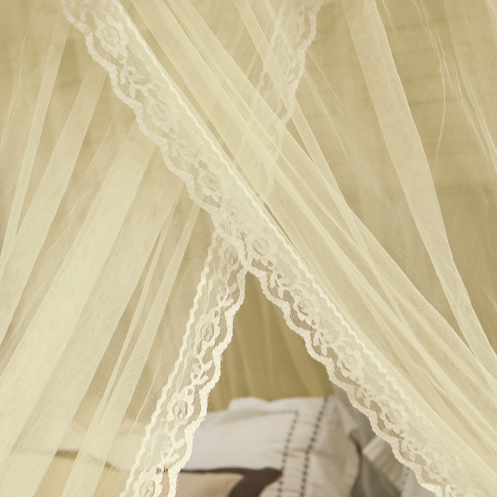 91家纺网 家纺一手货源 找家纺 舞夜盛世 2026新款三开门落地蚊帐宫廷风-华尔兹 华尔兹-黄色 22mm