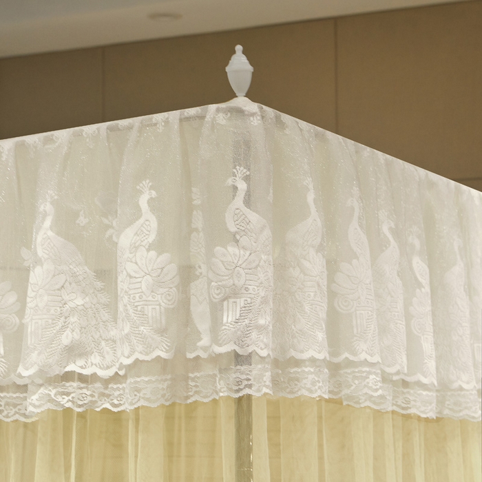 91家纺网 家纺一手货源 找家纺 舞夜盛世 2026新款三开门落地蚊帐宫廷风-华尔兹 华尔兹-黄色 22mm