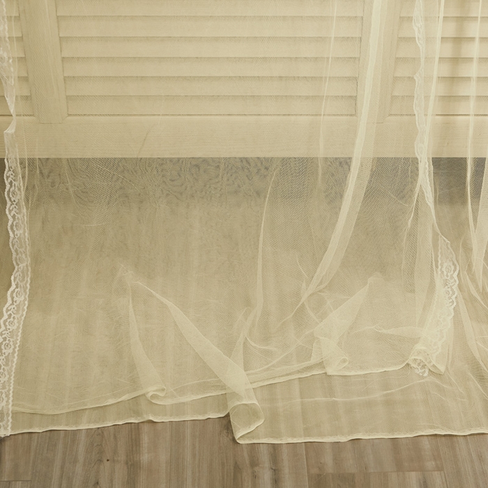 91家纺网 家纺一手货源 找家纺 舞夜盛世 2026新款三开门落地蚊帐宫廷风-华尔兹 华尔兹-黄色 22mm