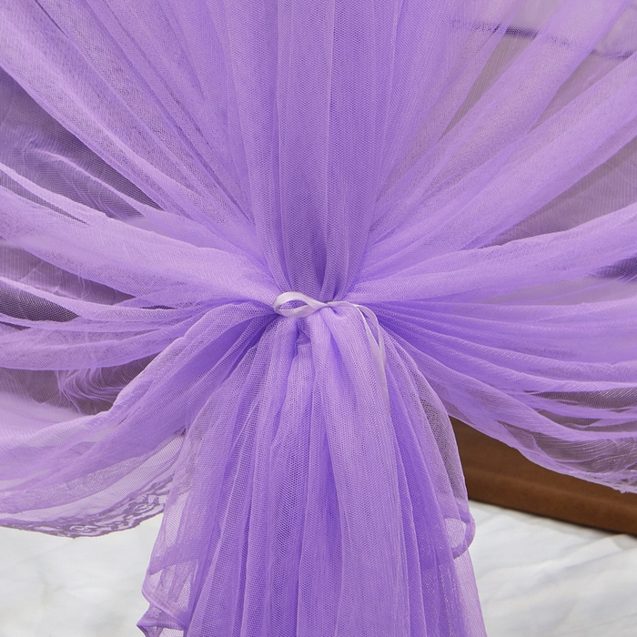 91家纺网 家纺一手货源 找家纺 舞夜盛世 2026新款三开门落地蚊帐宫廷风-华尔兹 华尔兹-紫色 22mm