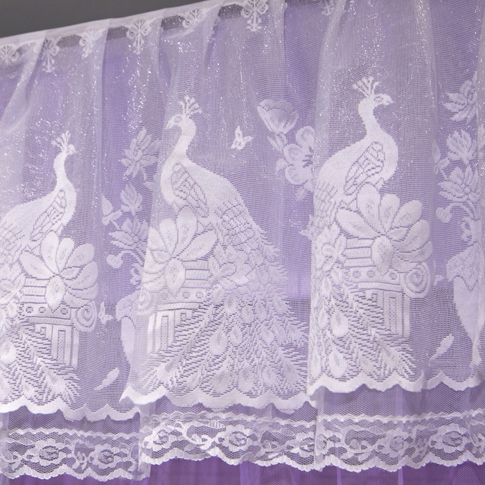 91家纺网 家纺一手货源 找家纺 舞夜盛世 2026新款三开门落地蚊帐宫廷风-华尔兹 华尔兹-紫色 22mm