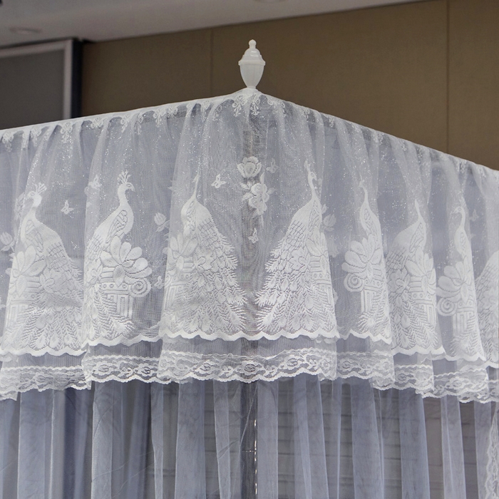 91家纺网 家纺一手货源 找家纺 舞夜盛世 2026新款三开门落地蚊帐宫廷风-华尔兹 华尔兹-灰色 22mm