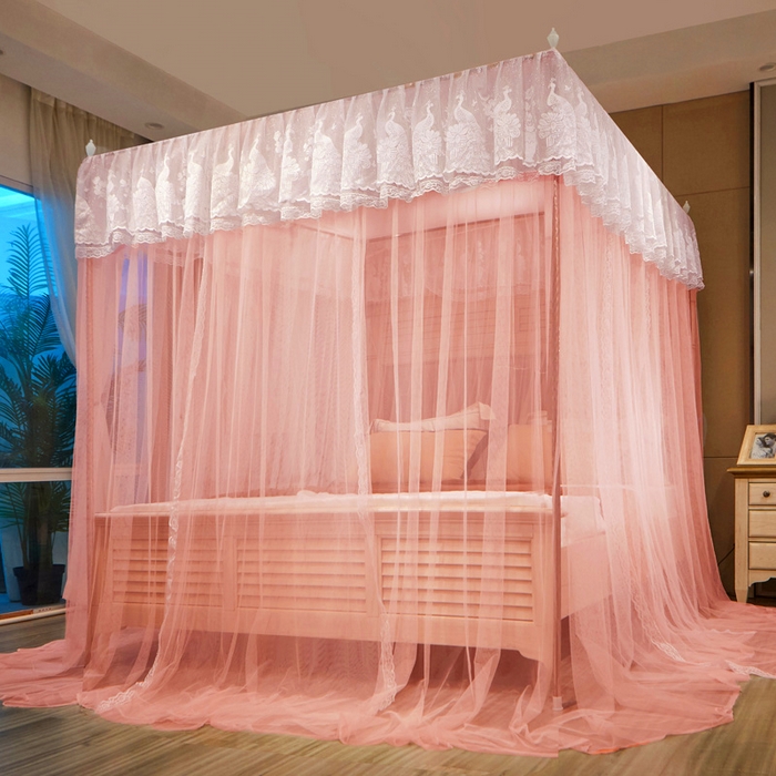 91家纺网 家纺一手货源 找家纺 舞夜盛世 2026新款三开门落地蚊帐宫廷风-华尔兹 华尔兹-玉色 22mm
