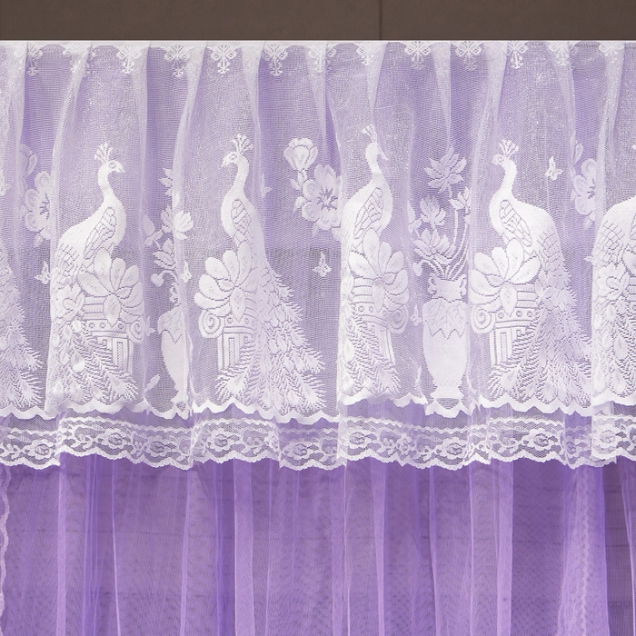 91家纺网 家纺一手货源 找家纺 舞夜盛世 2026新款三开门落地蚊帐宫廷风-华尔兹 华尔兹-紫色 22mm