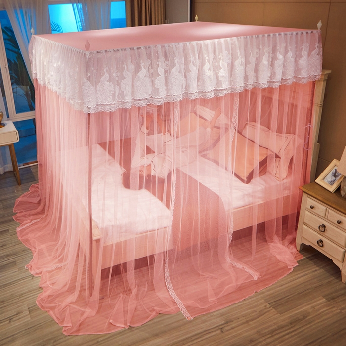 91家纺网 家纺一手货源 找家纺 舞夜盛世 2026新款三开门落地蚊帐宫廷风-华尔兹 华尔兹-玉色 22mm