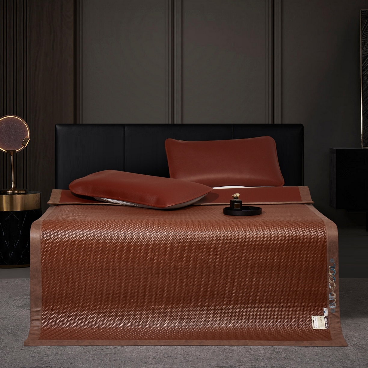 91家纺网 家纺一手货源 找家纺 （总）yyds网供 仿真牛皮席夏季高端软席凉感PE皮藤席子超纤皮革软凉席外贸版双面凉感加厚雪藤