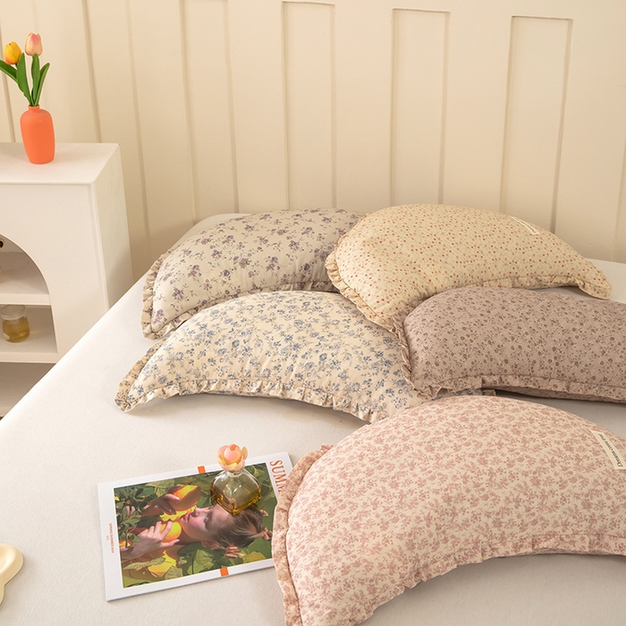 91家纺网 家纺一手货源 找家纺 枕之坊 2026新款碎花月亮荞麦枕枕头枕芯 组合图仅供参考不可下单