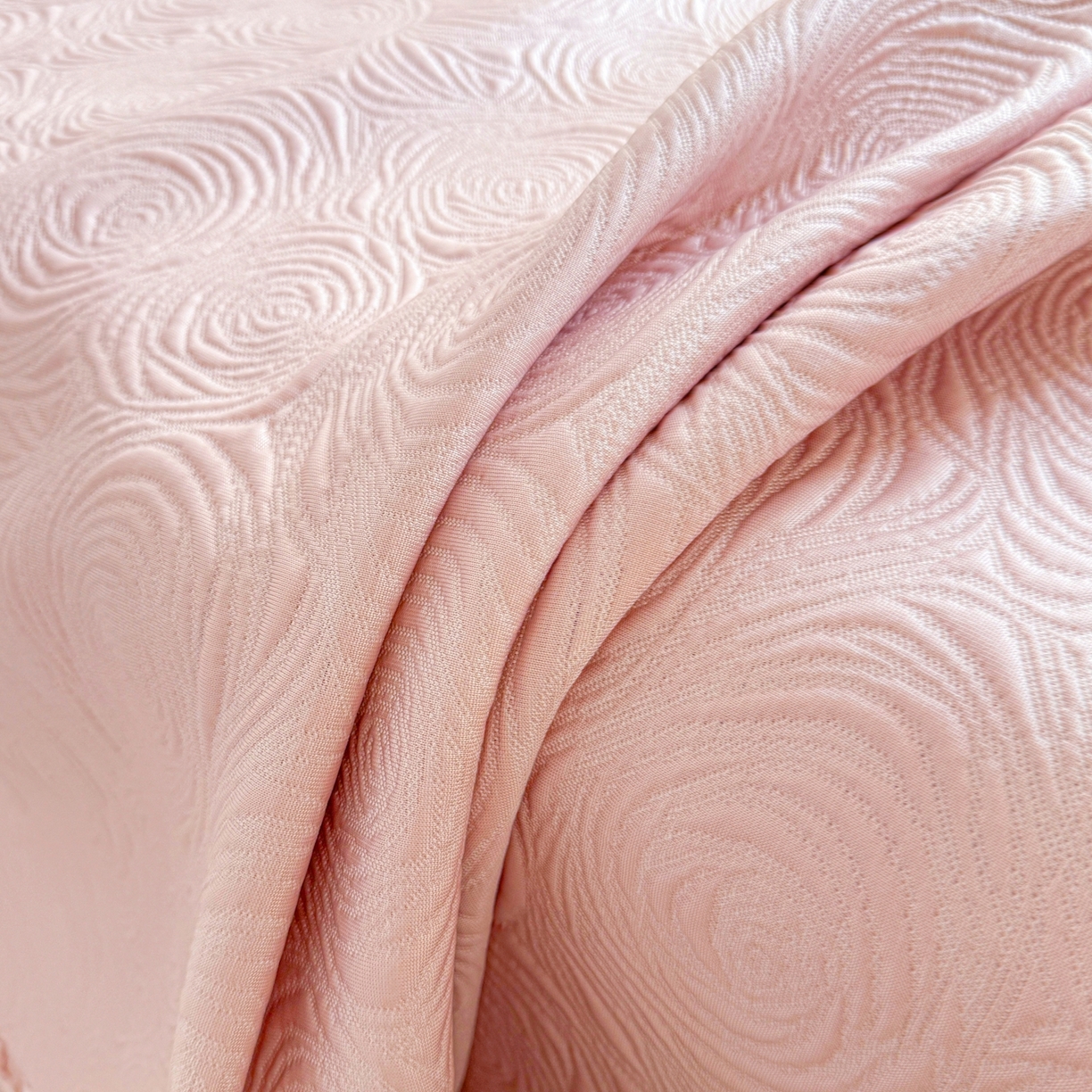 91家纺网 家纺一手货源 找家纺 席都凉席工厂店 2026年款玫瑰提花凉感豆豆席云感亲肤可水洗夏凉软席床裙款-云柔玫瑰 云柔玫瑰-樱花粉床裙款