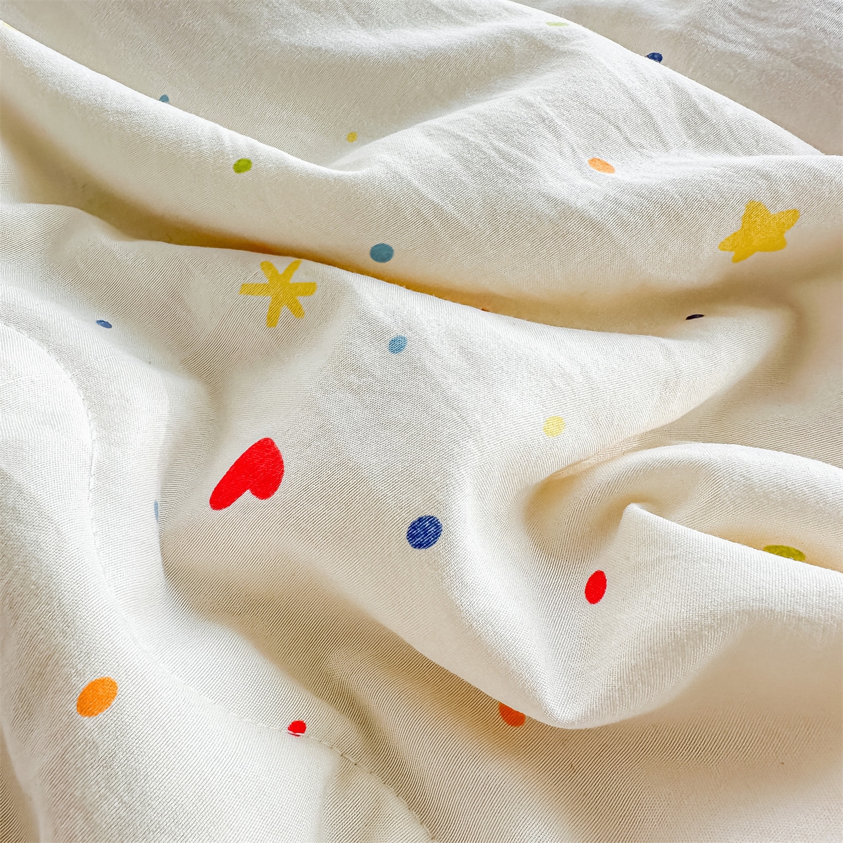 91家纺网 家纺一手货源 找家纺 招财星家纺 2026新款A类水洗棉皱绉纱夏被空调被印花夏凉被子被芯（带质检报告买家秀） 星彩奶糖