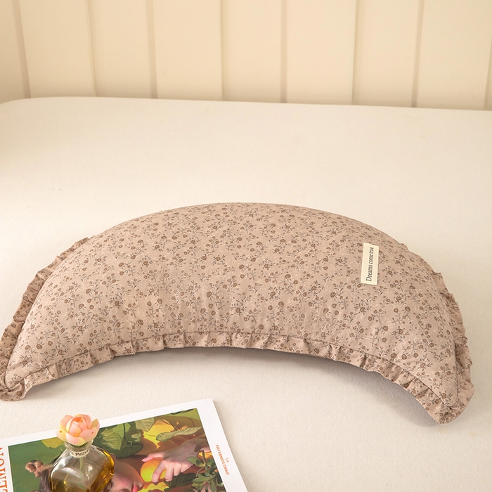 91家纺网 家纺一手货源 找家纺 枕之坊 2026新款碎花月亮荞麦枕枕头枕芯 碎花月亮-咖色