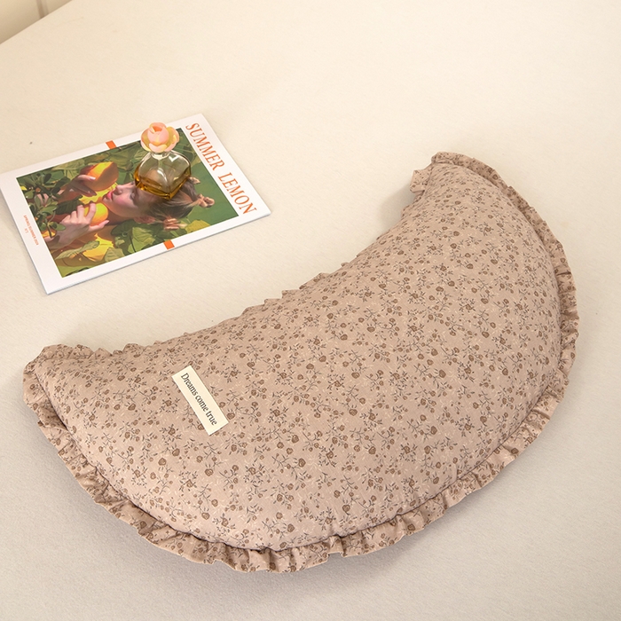 91家纺网 家纺一手货源 找家纺 枕之坊 2026新款碎花月亮荞麦枕枕头枕芯 碎花月亮-咖色