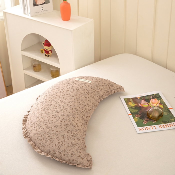 91家纺网 家纺一手货源 找家纺 枕之坊 2026新款碎花月亮荞麦枕枕头枕芯 碎花月亮-咖色