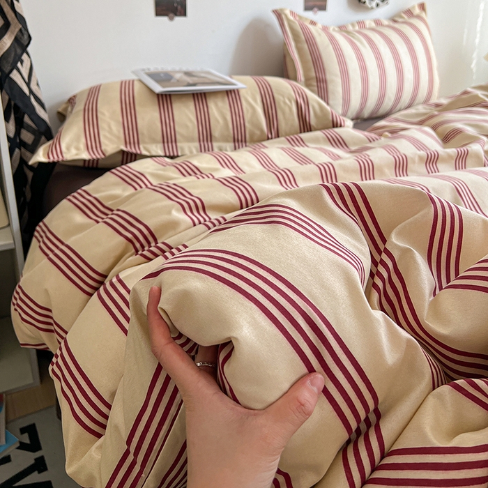 91家纺网 家纺一手货源 找家纺 朵朵家纺 2025新款芦荟棉亲肤印花系列被套单件-单被套 焦糖棕