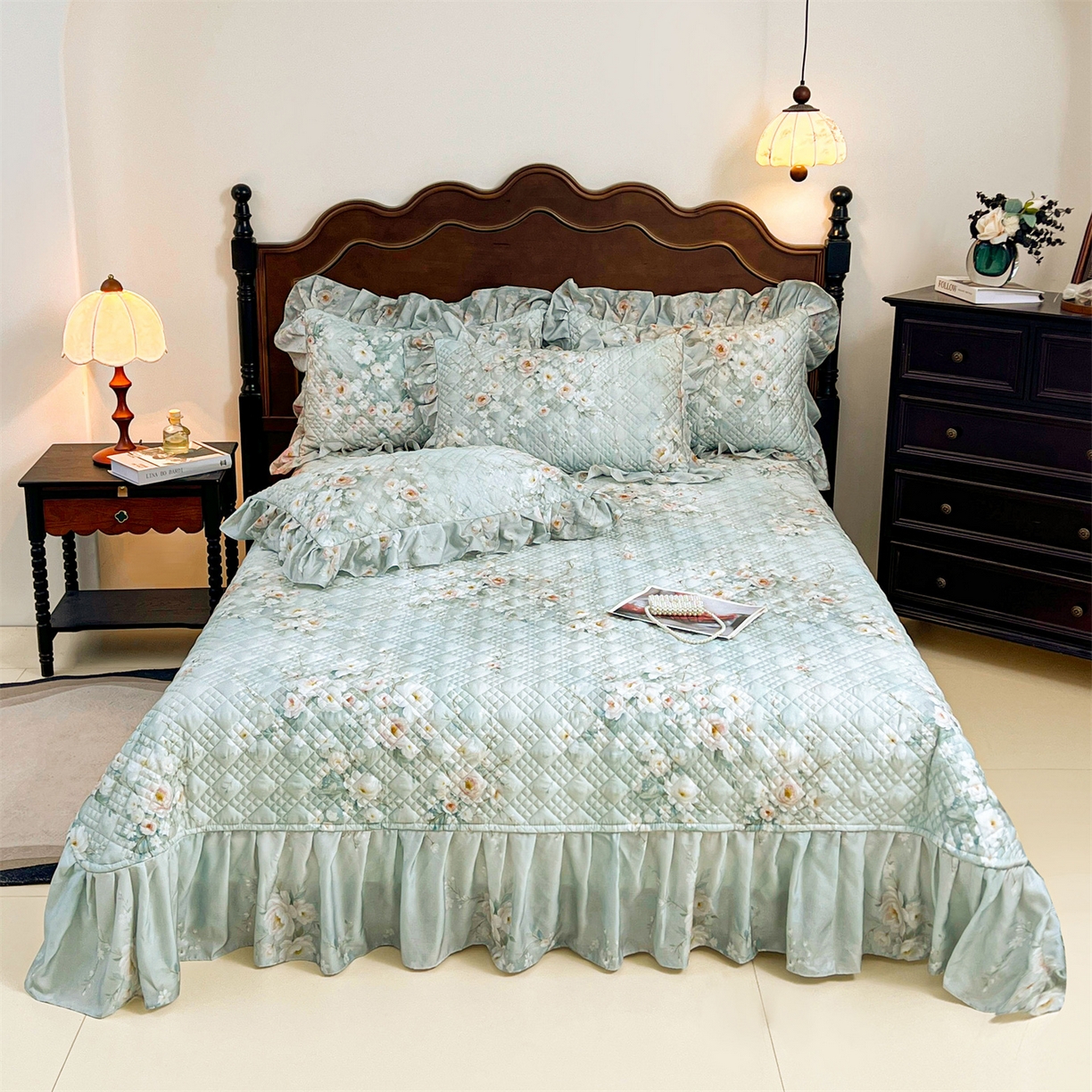 91家纺网 家纺一手货源 找家纺 （总）宜凡 2026新款莱赛尔夹棉床盖单件床盖三件套