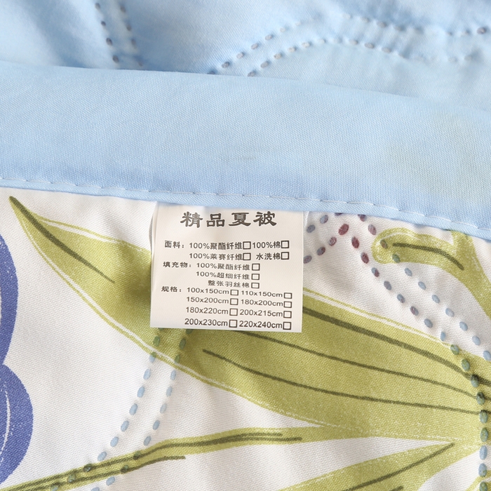 91家纺网 家纺一手货源 找家纺 悦织湾家纺 2026新款超声波夏凉被印花水洗棉夏被供货批发赠品礼品被便宜夏被 花儿朵朵