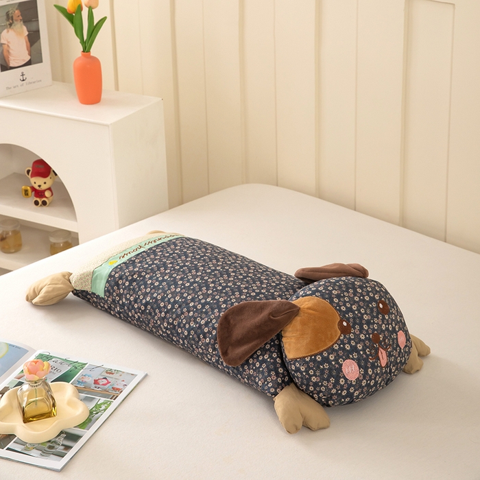 91家纺网 家纺一手货源 找家纺 枕之坊 2026新款趴趴狗荞麦枕枕头枕芯 趴趴狗-深蓝色