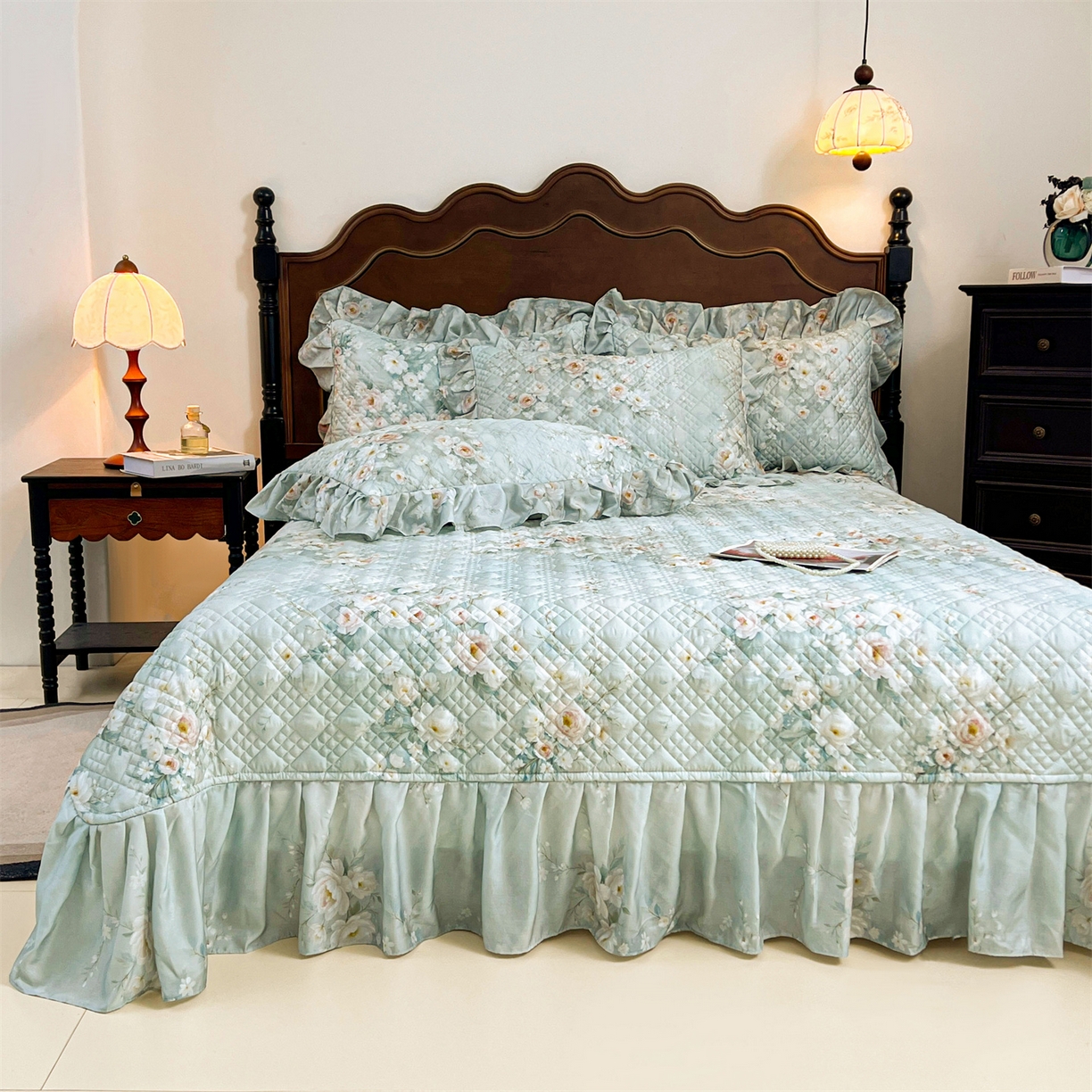 91家纺网 家纺一手货源 找家纺 （总）宜凡 2026新款莱赛尔夹棉床盖单件床盖三件套