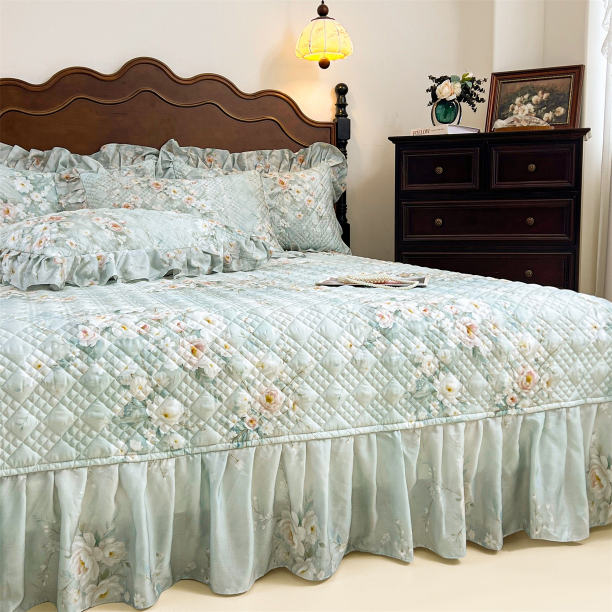 91家纺网 家纺一手货源 找家纺 （总）宜凡 2026新款莱赛尔夹棉床盖单件床盖三件套