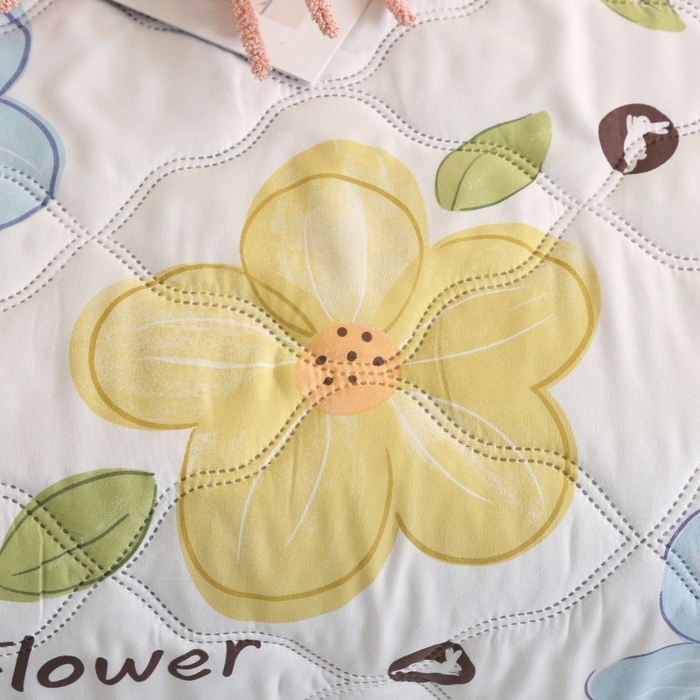 91家纺网 家纺一手货源 找家纺 悦织湾家纺 2026新款超声波夏凉被印花水洗棉夏被供货批发赠品礼品被便宜夏被 甜美花香