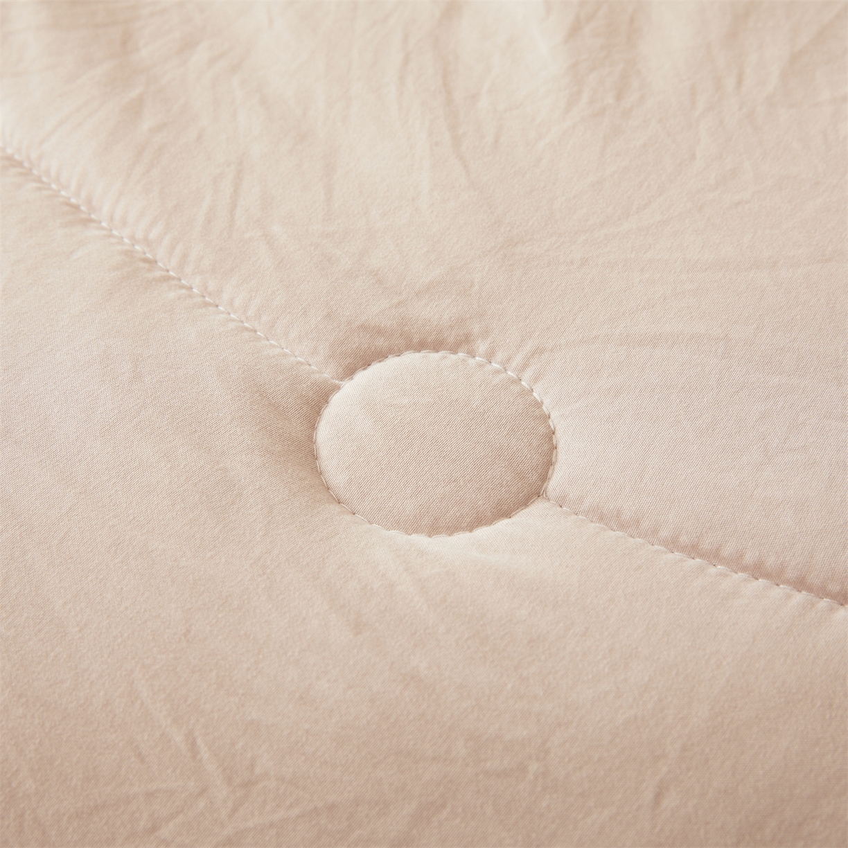 91家纺网 家纺一手货源 找家纺 罗布斯 2026新款简约纯色风水洗棉双拼夏被新疆棉花被夏凉被空调被(买家秀加微） 香槟咖