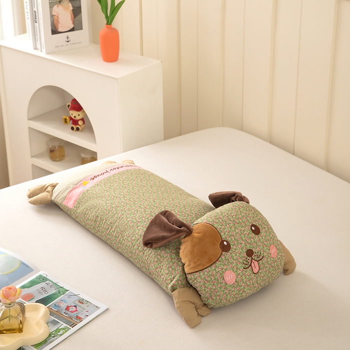 枕之坊 2026新款趴趴狗荞麦枕枕头枕芯 趴趴狗-绿色