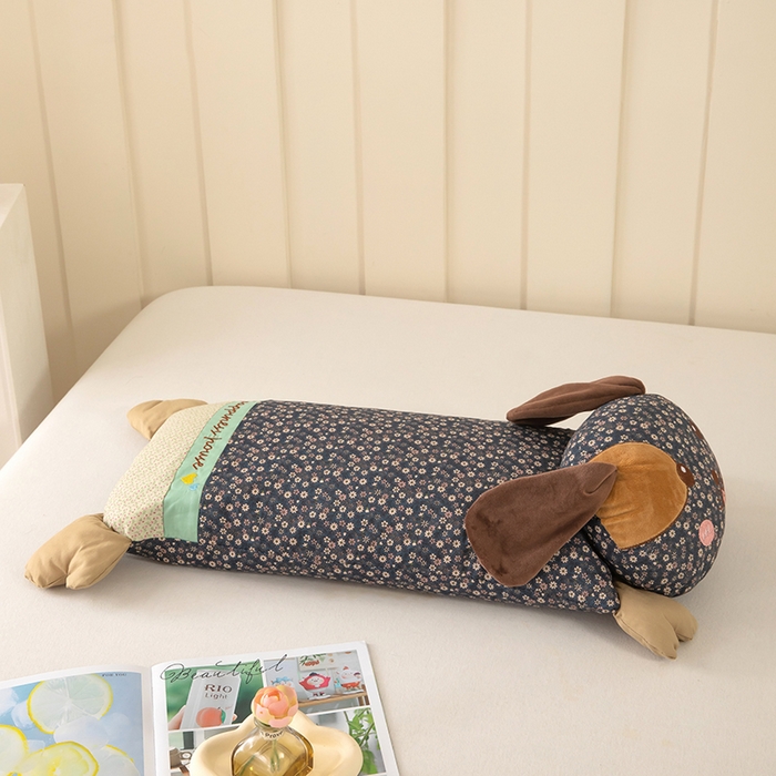 91家纺网 家纺一手货源 找家纺 枕之坊 2026新款趴趴狗荞麦枕枕头枕芯 趴趴狗-深蓝色